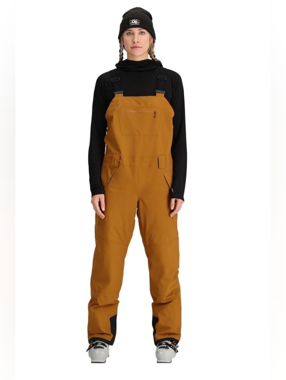 New Outdoor Research Snowcrew Bib Ski Pant XL Brown Waterproof Suspenders Winter